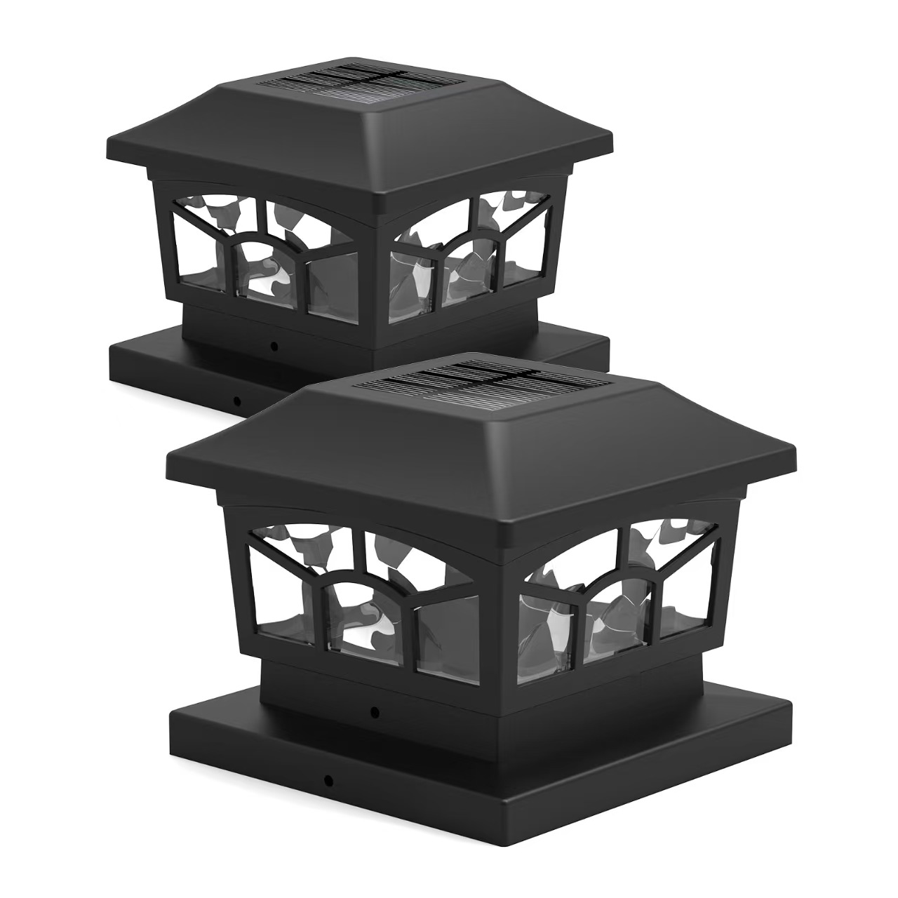 듀얼 모드 솔라 포스트 캡 라이트 솔라 가든 라이트